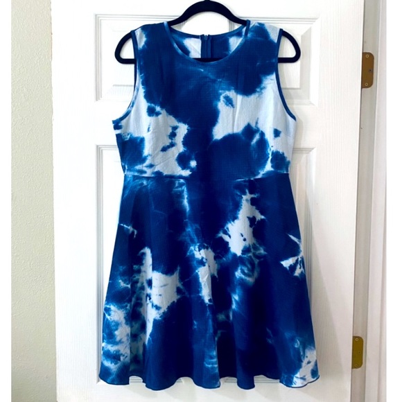 Private Label Dresses & Skirts - Blue Sky Tie-Dye Skater Dress
